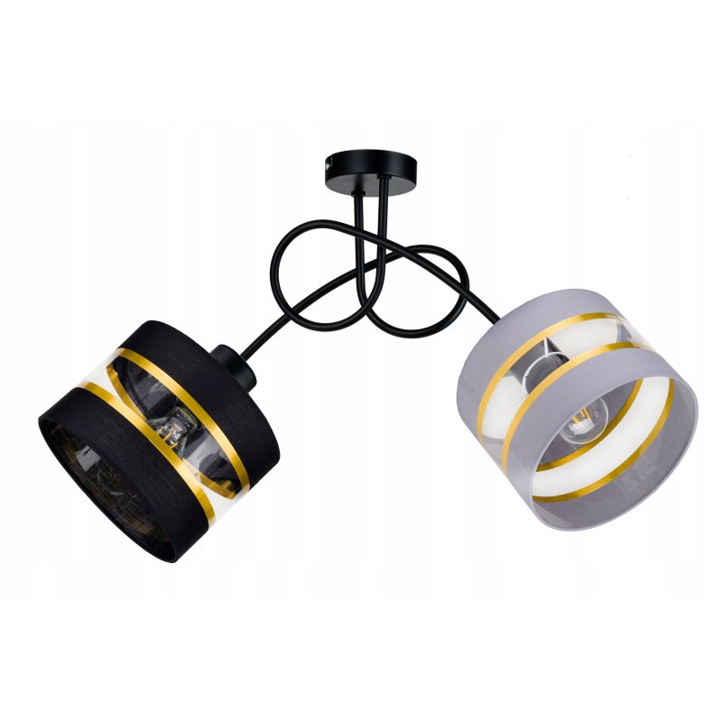 Lampa SUFITOWA żyrandol WISZĄCA LOFT abażur na E27