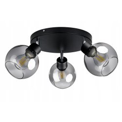 LAMPA sufitowa PLAFON ŻYRANDOL ruch KULA Szklana 3