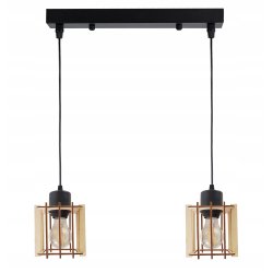 LAMPA WISZĄCA ZWIS żyrandol sufitowa LOFT Drewno 2