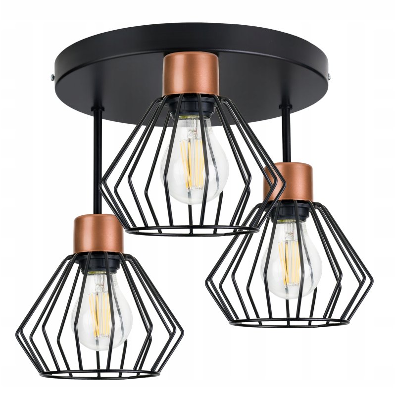 LAMPA plafon SUFITOWA ŻYRANDOL loft BRYLANT DRUT