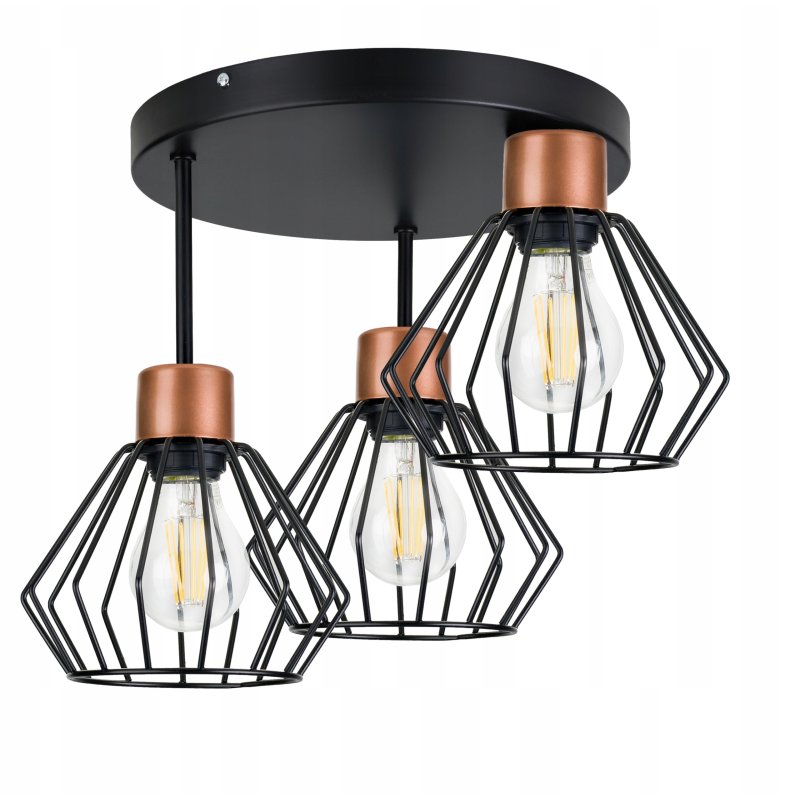 LAMPA plafon SUFITOWA ŻYRANDOL loft BRYLANT DRUT