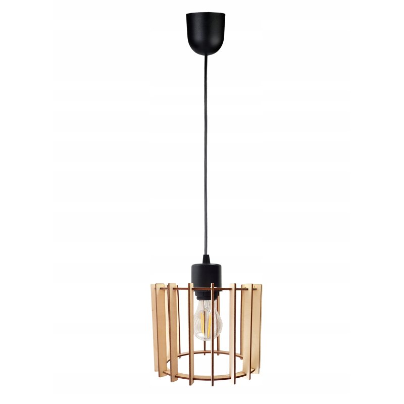 LAMPA WISZĄCA zwis żyrandol sufitowa LOFT Drewno 1