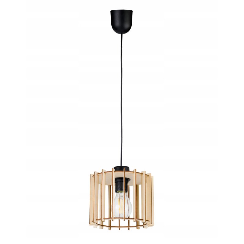 LAMPA WISZĄCA zwis żyrandol sufitowa LOFT Drewno 1