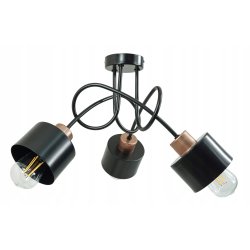 Lampa SUFITOWA żyrandol WISZĄCA LOFT METAL kubek 3