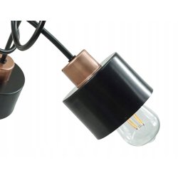 Lampa SUFITOWA żyrandol WISZĄCA LOFT METAL kubek 3