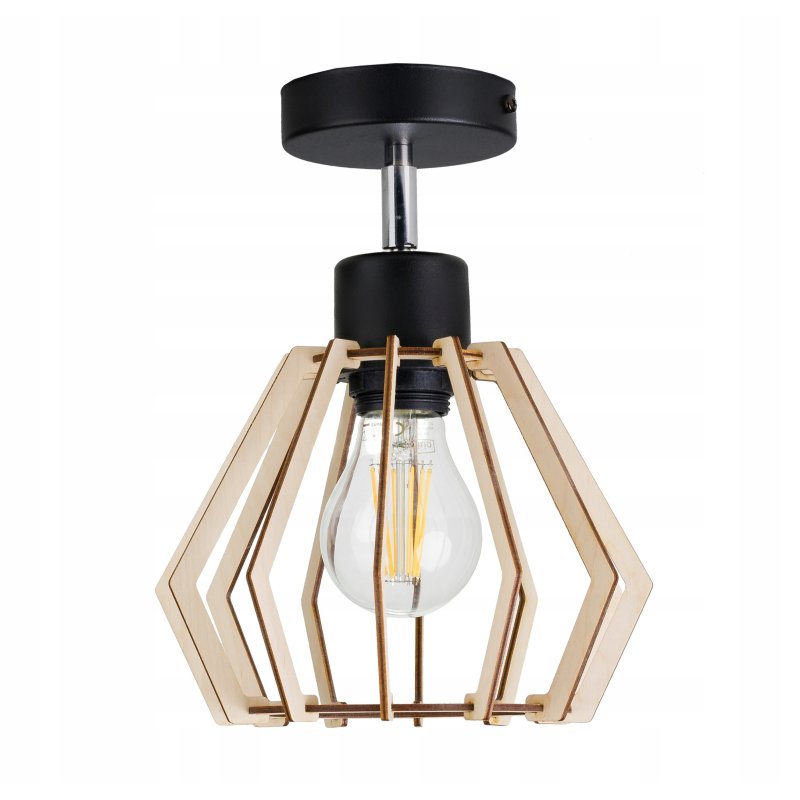LAMPA żyrandol E27 regulowany loft BRYLANT Drewno
