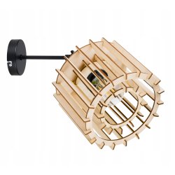 LAMPA plafon sufitowa żyrandol loft WALEC Drewno