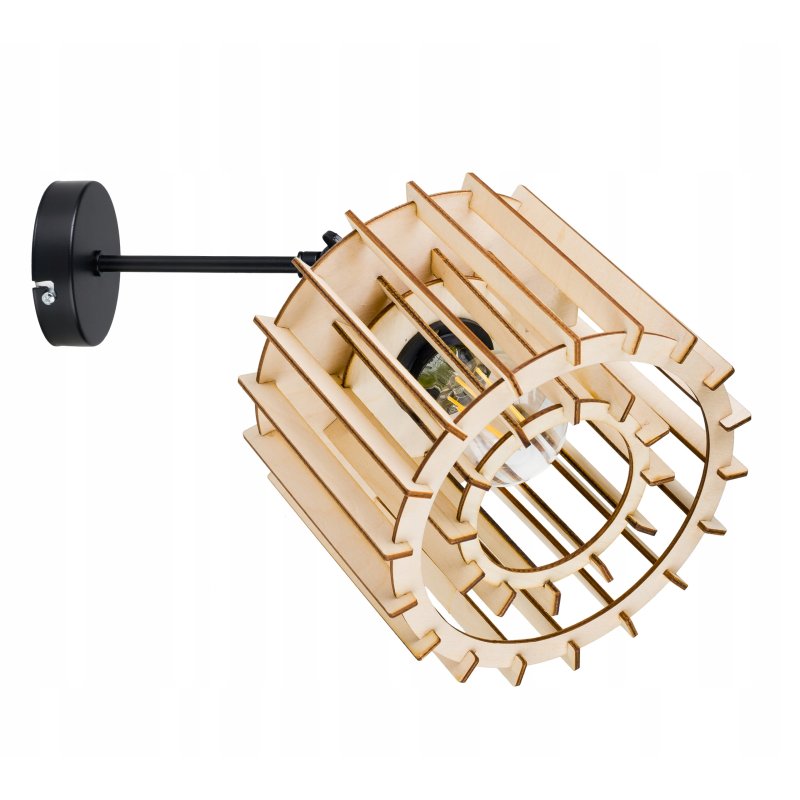 LAMPA plafon sufitowa żyrandol loft WALEC Drewno