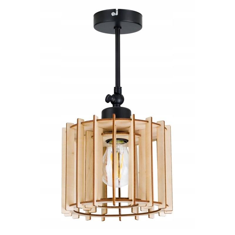LAMPA plafon sufitowa żyrandol loft WALEC Drewno