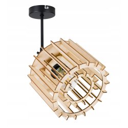 LAMPA plafon sufitowa żyrandol loft WALEC Drewno