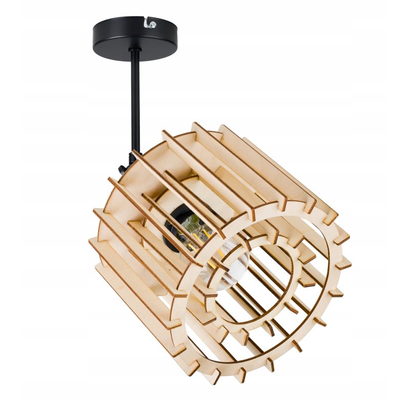 LAMPA plafon sufitowa żyrandol loft WALEC Drewno
