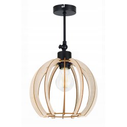 LAMPA wisząca żyrandol ruchomy loft KULA drewno 1