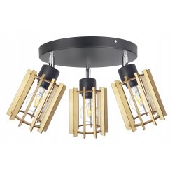 LAMPA WISZĄCA plafon żyrandol sufitowa LOFT Drewno