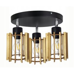 LAMPA WISZĄCA plafon żyrandol sufitowa LOFT Drewno