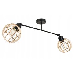 LAMPA sufitowa żyrandol regulowany LOFT E27 Drewno