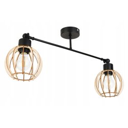 LAMPA sufitowa żyrandol regulowany LOFT E27 Drewno