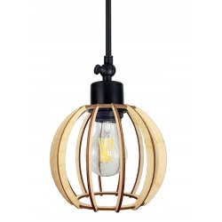 LAMPA sufitowa żyrandol regulowany LOFT E27 Drewno