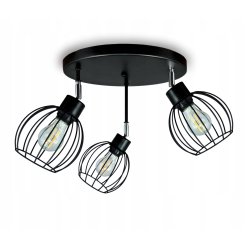 LAMPA sufitowa PLAFON ŻYRANDOL WYSOKI KULA drut