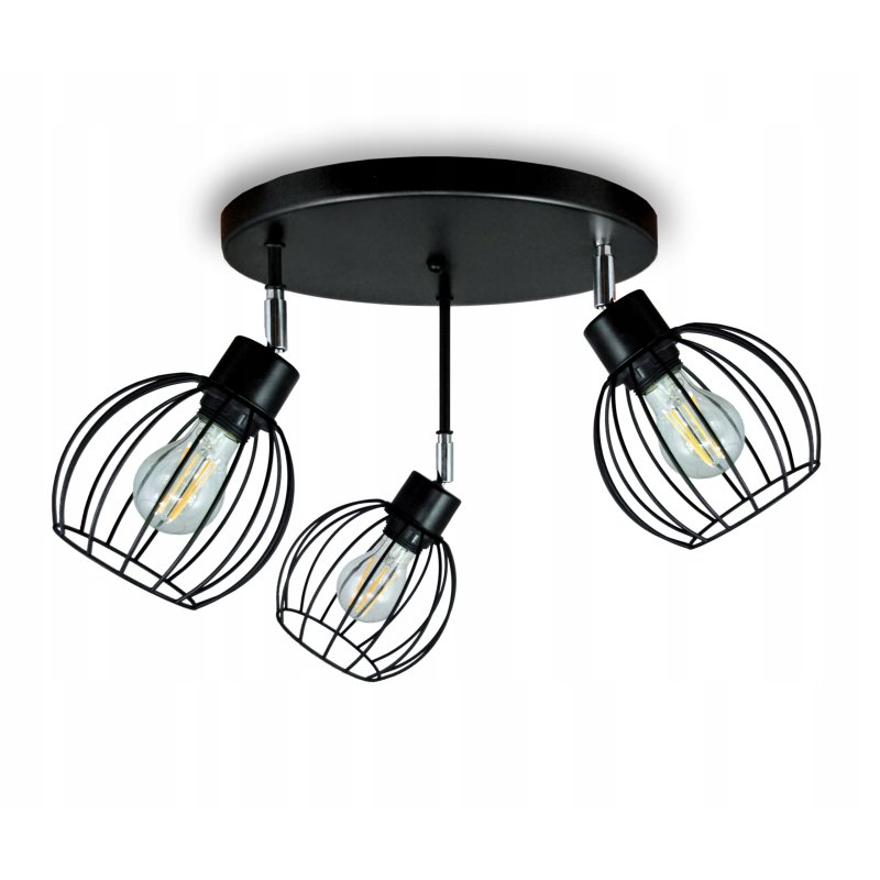 LAMPA sufitowa PLAFON ŻYRANDOL WYSOKI KULA drut