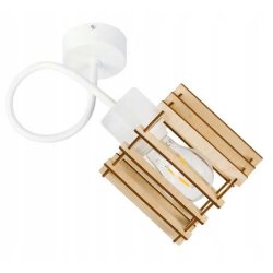 LAMPA KINKIET żyrandol stały loft drewno KOSTKA