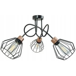 Lampa SUFITOWA żyrandol WISZĄCA LOFT drut BRYLANT