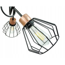 Lampa SUFITOWA żyrandol WISZĄCA LOFT drut BRYLANT