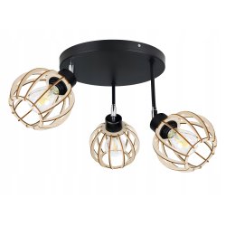 LAMPA WISZĄCA plafon żyrandol sufitowa LOFT Drewno