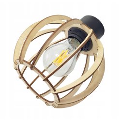 LAMPA WISZĄCA plafon żyrandol sufitowa LOFT Drewno