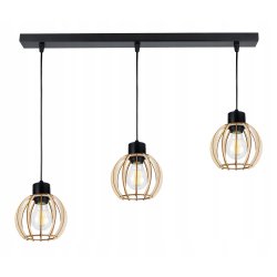 LAMPA WISZĄCA ZWIS żyrandol sufitowa LOFT Drewno 3