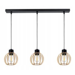 LAMPA WISZĄCA ZWIS żyrandol sufitowa LOFT Drewno 3