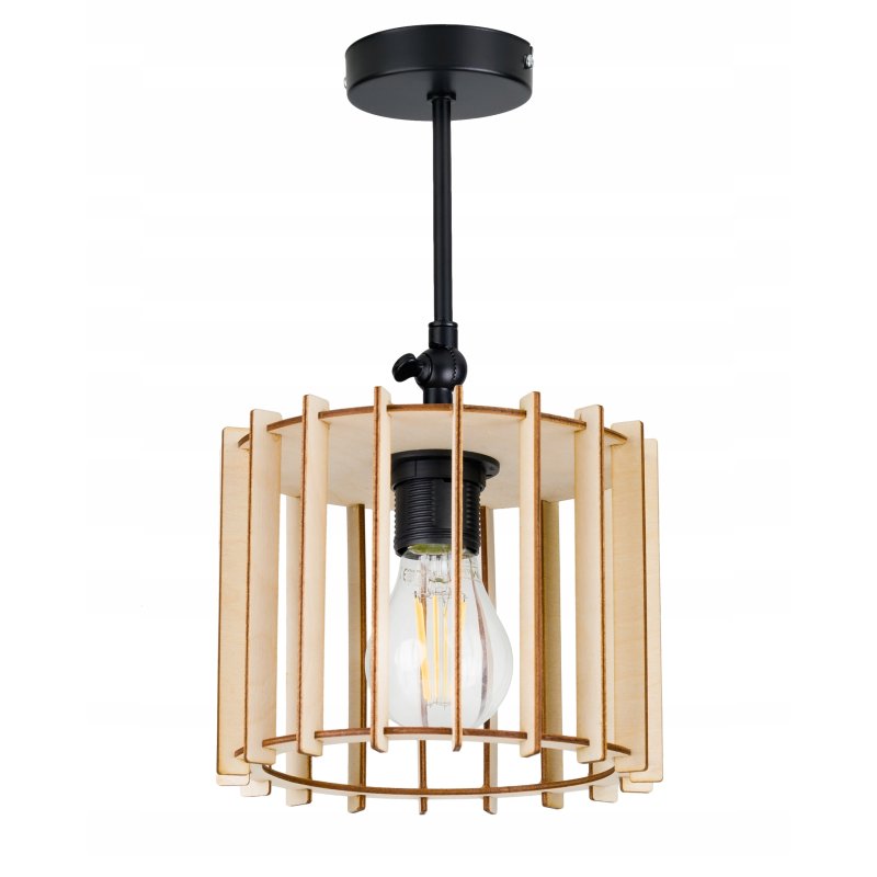 LAMPA plafon sufitowa żyrandol loft WALEC Drewno