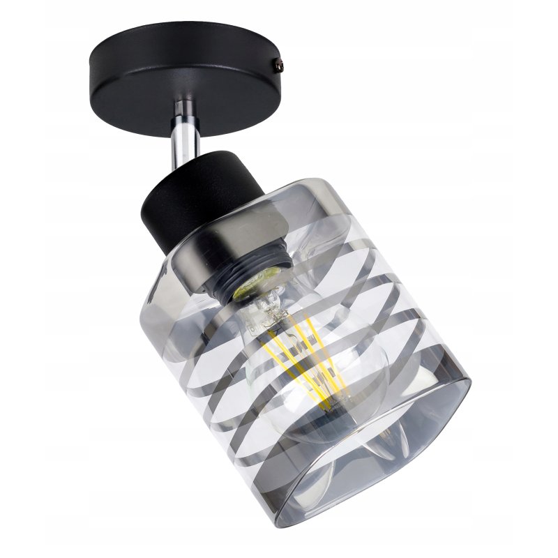LAMPA KINKIET żyrandol ruchomy loft klosz SZKLANY