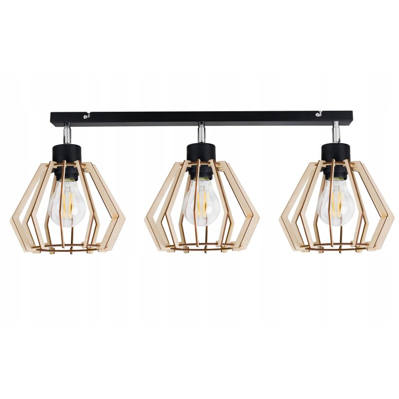 LAMPA przegub żyrandol sufitowa BRYLANT Drewno