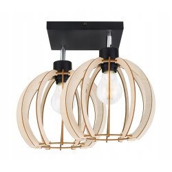 LAMPA plafon ruchomy żyrandol sufiowa KULA Drewno