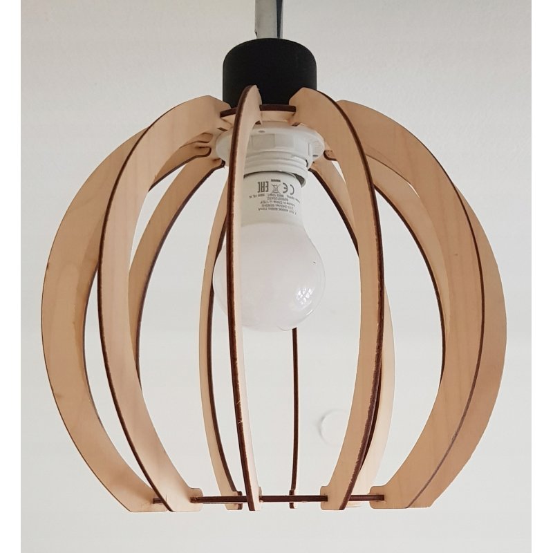 LAMPA plafon ruchomy żyrandol sufiowa KULA Drewno