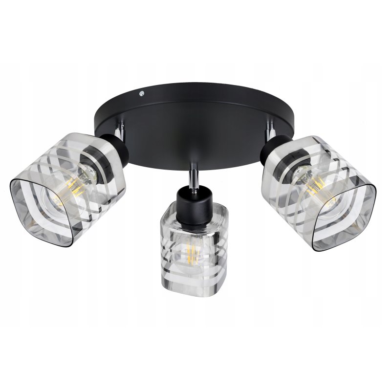 LAMPA sufitowa PLAFON ruch ŻYRANDOL Klosz Szklany