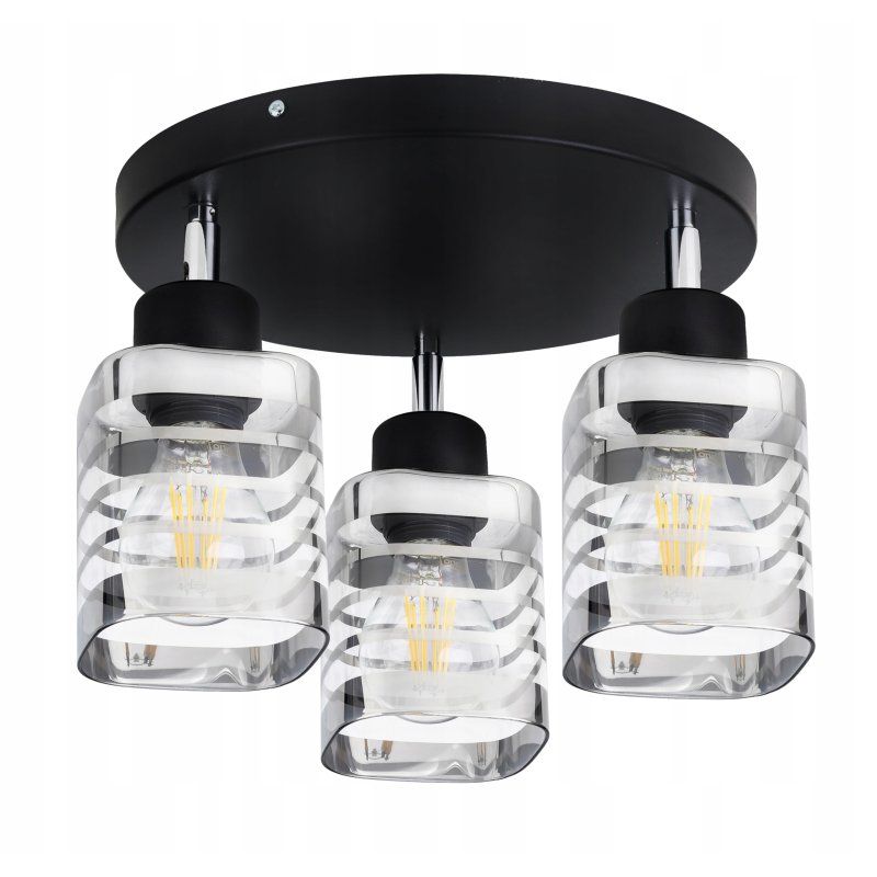 LAMPA sufitowa PLAFON ruch ŻYRANDOL Klosz Szklany