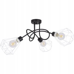 Lampa SUFITOWA żyrandol WISZĄCA LOFT drut BRYLANT