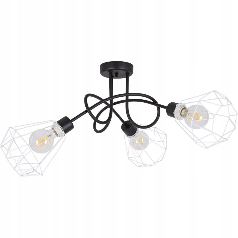 Lampa SUFITOWA żyrandol WISZĄCA LOFT drut BRYLANT