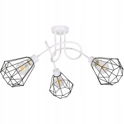 Lampa SUFITOWA żyrandol WISZĄCA LOFT drut BRYLANT