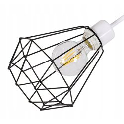 Lampa SUFITOWA żyrandol WISZĄCA LOFT drut BRYLANT