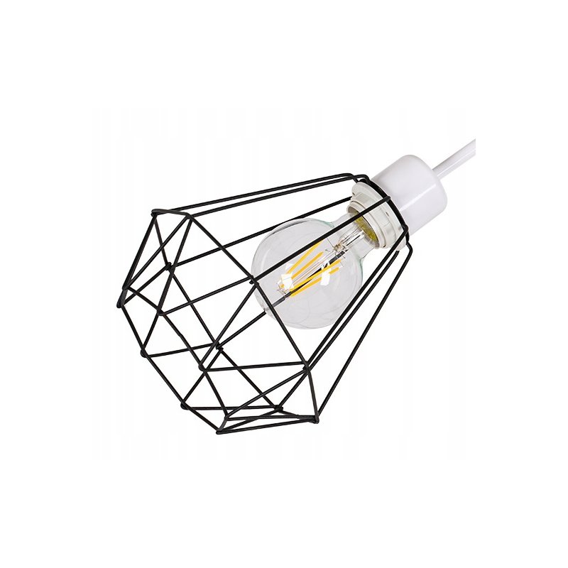 Lampa SUFITOWA żyrandol WISZĄCA LOFT drut BRYLANT