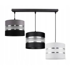LAMPA SUFITOWA ZWIS ABAŻUR GALA BIAŁO-SZARA MIX