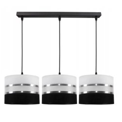 LAMPA SUFITOWA ZWIS ABAŻUR GALA BIAŁO-SZARA MIX