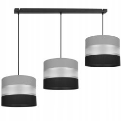 LAMPA SUFITOWA ZWIS ABAŻUR GALA BIAŁO-SZARA MIX