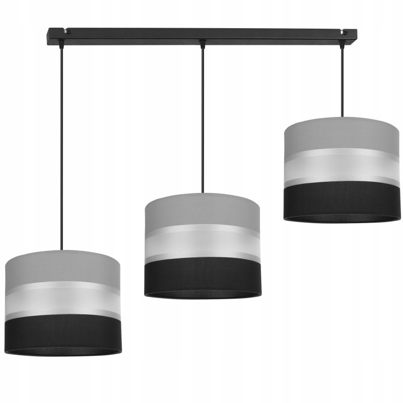 LAMPA SUFITOWA ZWIS ABAŻUR GALA BIAŁO-SZARA MIX