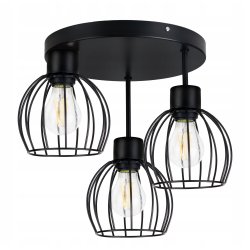 LAMPA sufitowa PLAFON ŻYRANDOL WYSOKI KULA drut