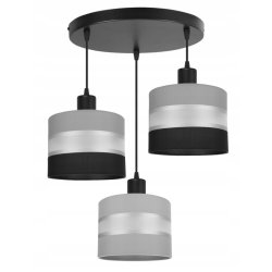 LAMPA SUFITOWA ZWIS ABAŻUR GALA BIAŁO-SZARA MIX