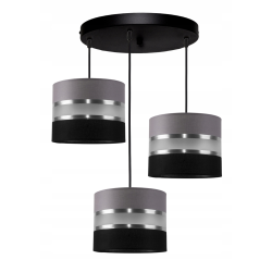 LAMPA SUFITOWA ZWIS ABAŻUR GALA BIAŁO-SZARA MIX
