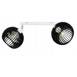 Lampa plafon żyrandol ruchomy sufitowa LOFT klosz kula 36 Drewno na 2x E27